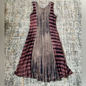 KUSNADI CRINKLY SLEEVELESS MAXI DRESS W/POCKETS! EUC! S/M